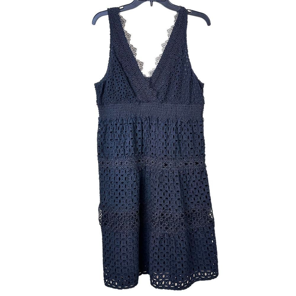 Ellie Tahari Malina Eyelet Dress Size Large